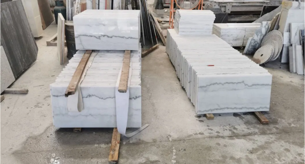 Competitive Price China Bianco Carrara Marble Tile for Floor/Wall/Kitchen/Stair Area Decoration