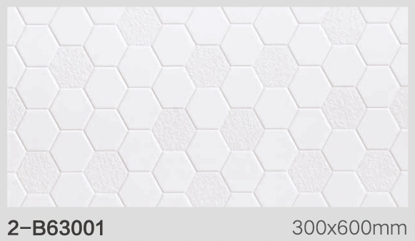 New Design Interior Wall Tile 300X600 White Hexagon Look Bathroom Tile