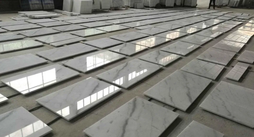 Competitive Price China Bianco Carrara Marble Tile for Floor/Wall/Kitchen/Stair Area Decoration