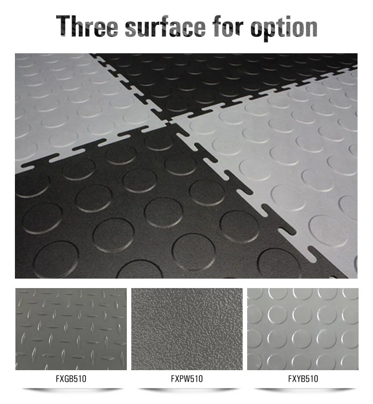 PP Indoor Interlocking Plastic Floor Tiles for Repair Workshop/Removable Plastic Interlocking Warehouse Floor Mats