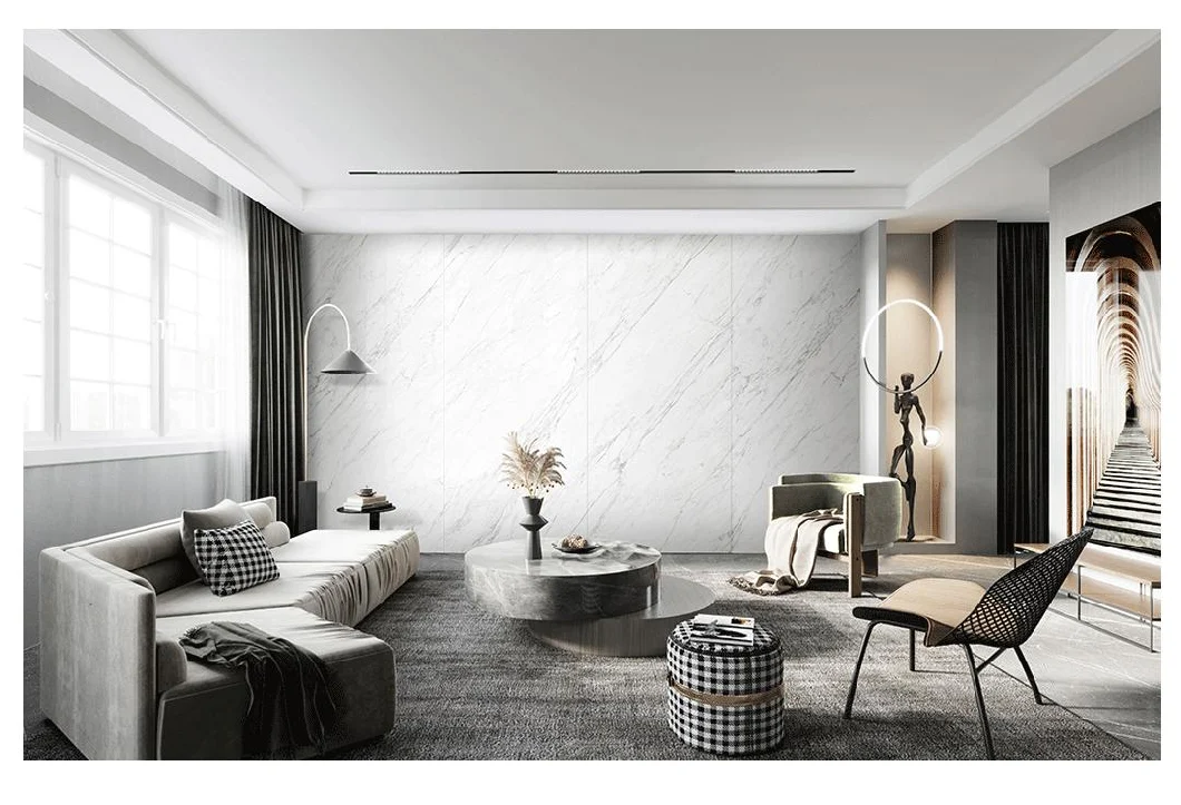 The Newest Large Polished Slab Tiles Grey Marble Glazed Glossy 600X1200mm Extra Big Slab Floor and Wall Porcelain Tiles