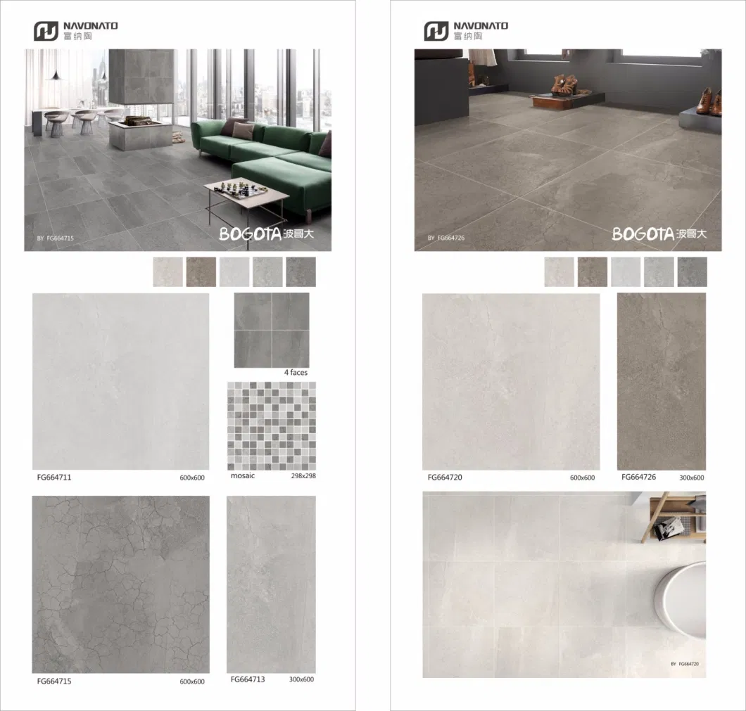 Hot Sales Porcelain Full Body Floor Tiles Glazed 60X60 Ceramic Tiles Matt