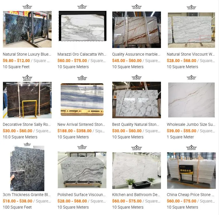 Luxury Tabletops Bathroom Vanity Kitchen Cabinet Countertops Island Worktop Wall Panels Natural Stone Slab Marble Tiles