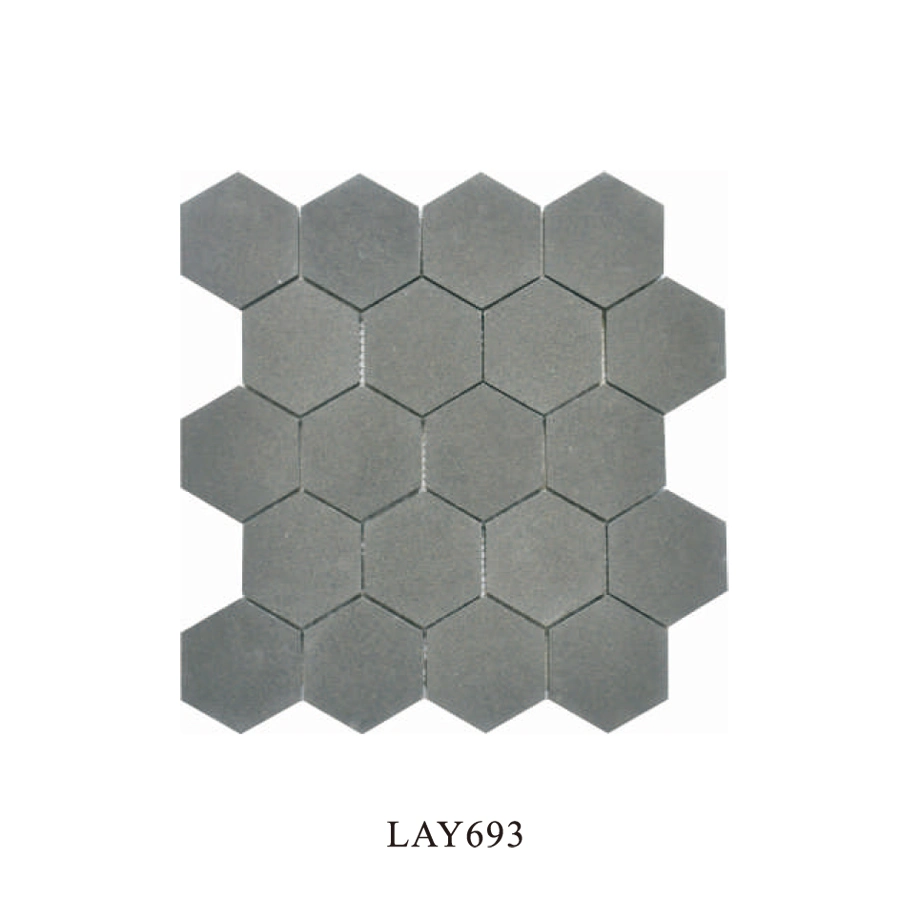 Home Restaurant Hotel Project Grey Marble Hexagon Mosaic Bathroom Tile