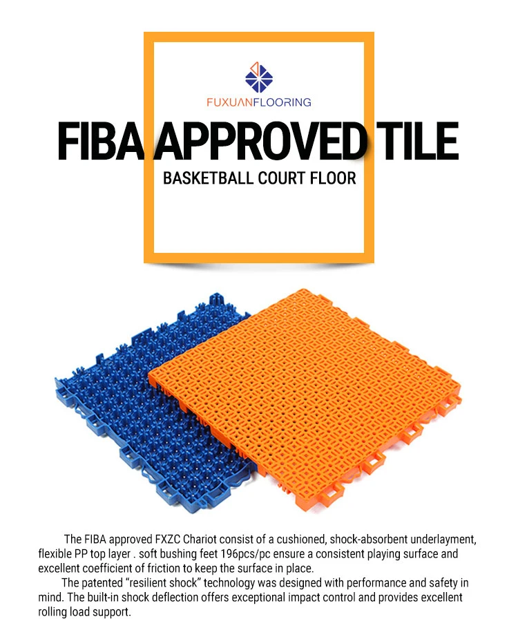 Fiba Approved Sports Floor Tiles Interlocking Outdoor Basketball Flooring Tiles Floor Modular