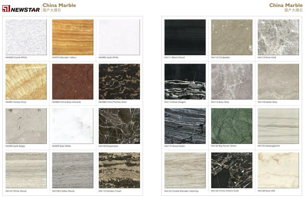 Wholesale Living Room White Black Natural Marble Tiles Polished Floor and Wall Marble Slabs