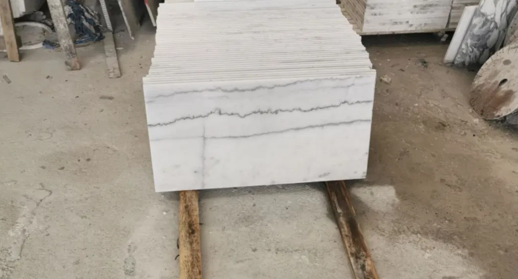 Competitive Price China Bianco Carrara Marble Tile for Floor/Wall/Kitchen/Stair Area Decoration