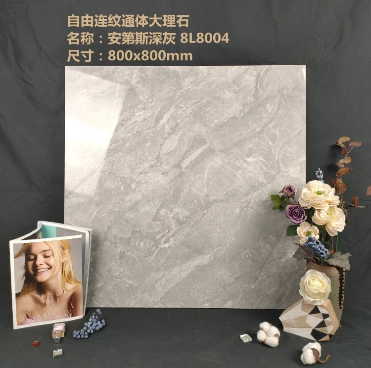 Glossy Floor Marble Tiles for Floor and Wall Glazed Porcelain Tiles Continuous Design