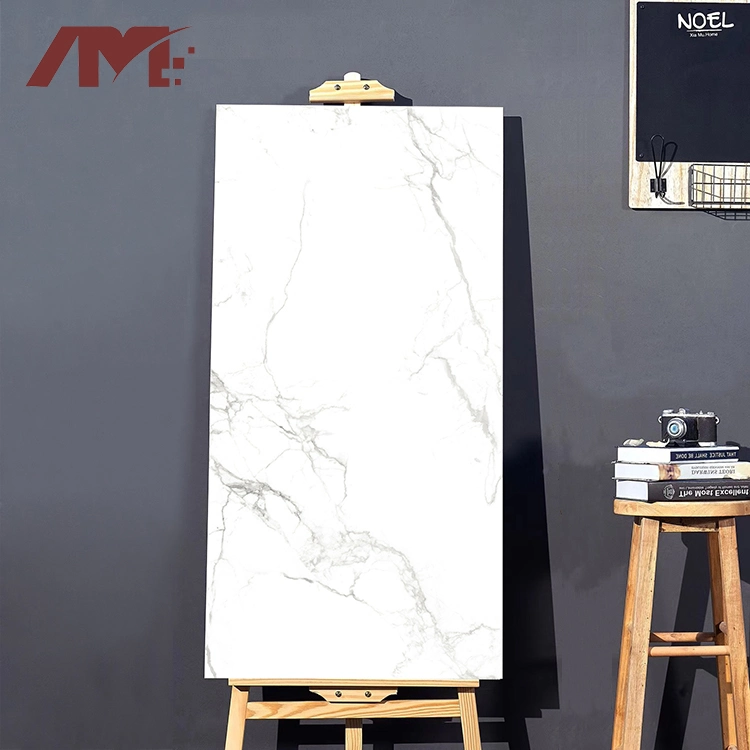 Porcelanato Glazed Tile Marble Look Glossy Porcelain Tile Building Material