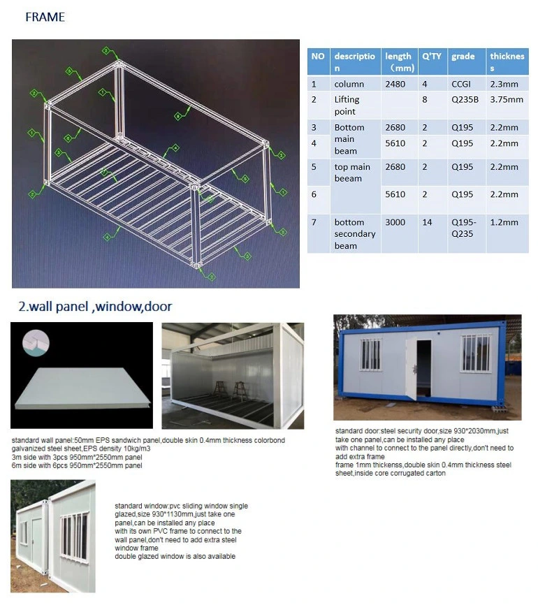 Luxury Fabricated Mobile 20 FT 2 Bedroom Living Container House