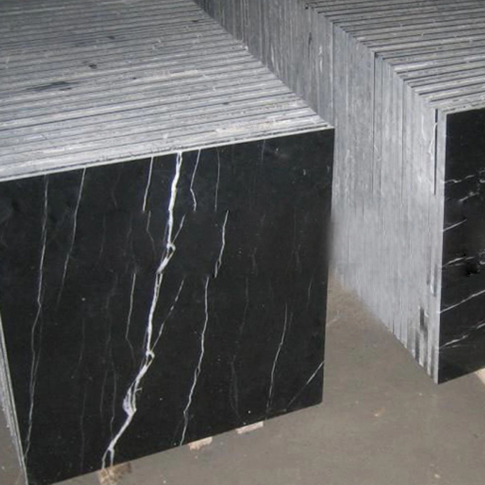 Wholesale Living Room White Black Natural Marble Tiles Polished Floor and Wall Marble Slabs