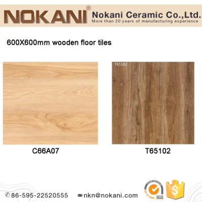 Diseño en madera de madera porcelana Baldosas 600x600mm