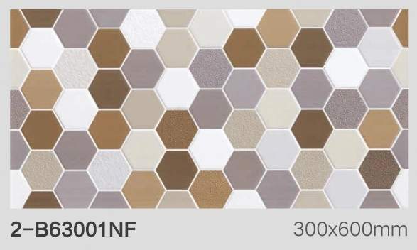 300X600mm Size 3D Hexagon Ceramic Glazed Wall Tile for Kitchen Backsplash