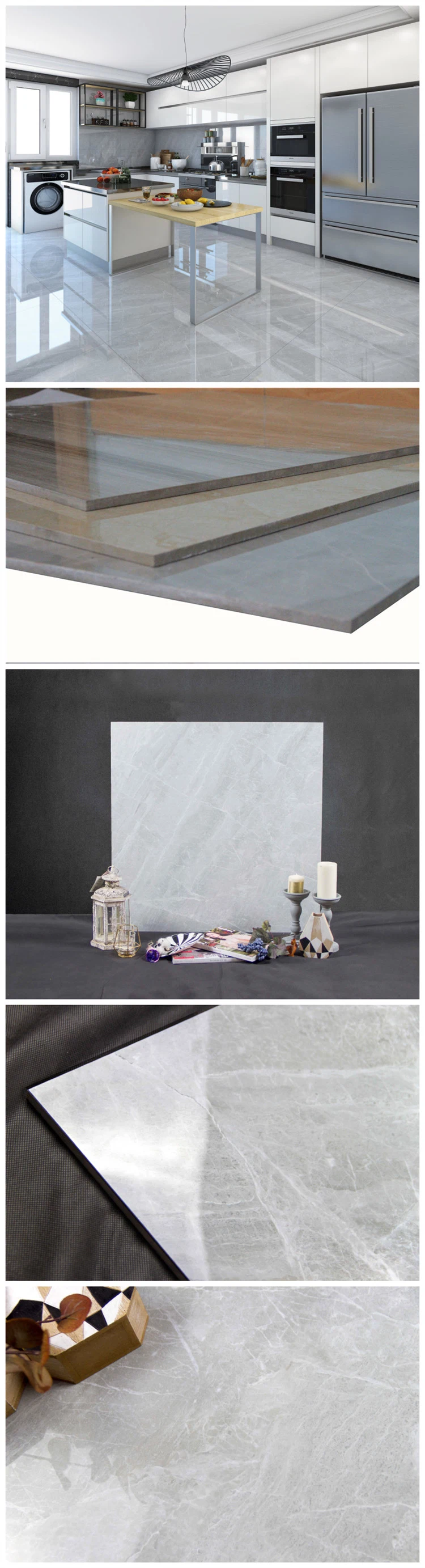 Gray Marble Tile Glazed Porcelain Tiles Walls and Floors Ceramic 600*600