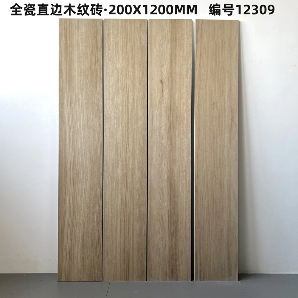 Chinese Style Living Room Interior Wood Floor Rustic Porcelain Tile 150X900mm