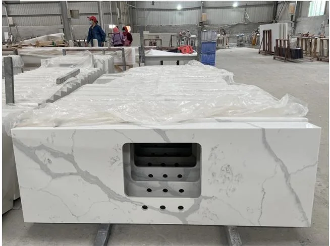 Bianco Calacatta White Quartz Slabs Price for Sale