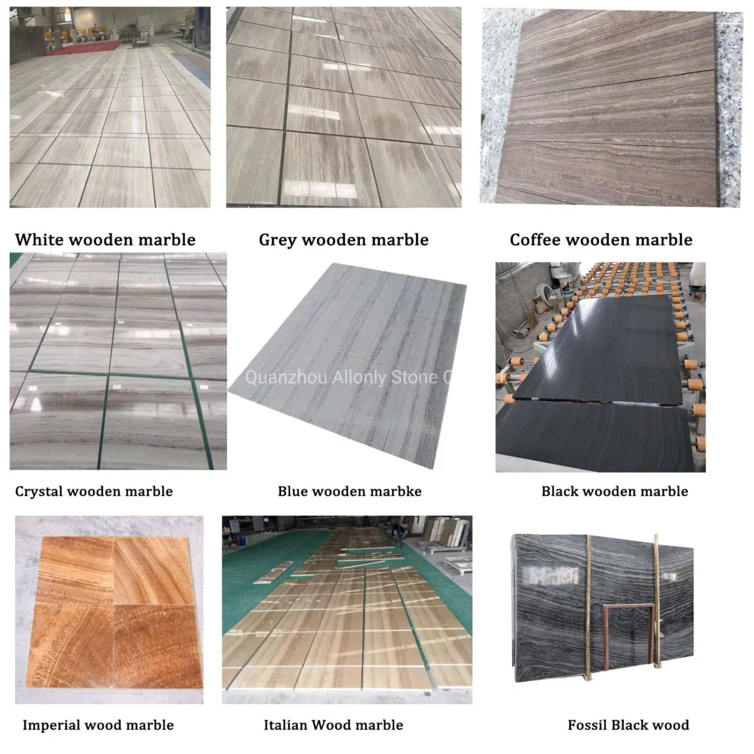 Wholesale Price Natural Stone Crystal Wood Veins Chinese Marble Floor Tiles