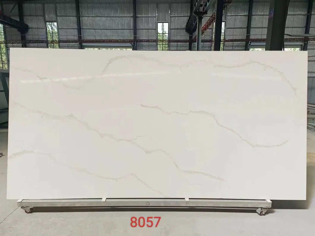 Kitchen Engineered Quartz Price with Root Lines Artificial Stone Flexible Stone