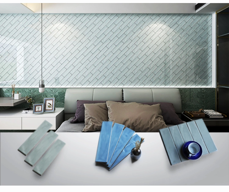 Chinese Guangzhou Factory Wave Surface Glazed Ceramic Subway Wall Tile and Floor Tile Backsplash