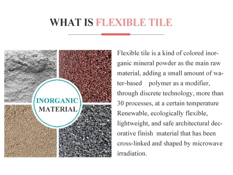 Lightweight Exterior Stone Veneer 3mm Panel Flexible Soft Stone Wall Tiles