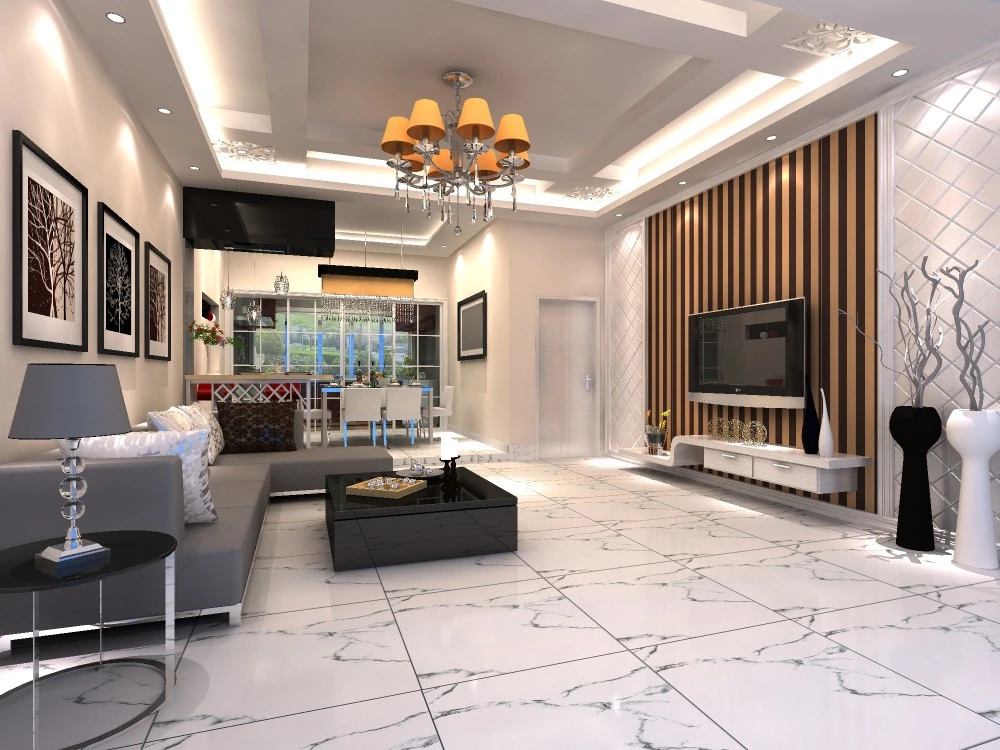 800X800 Modern Chinese White Floor Polished Porcelain Tile