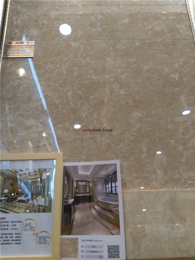 32X32 in. Cappuccino Beige Marble Effect Porcelain Tile for Sale