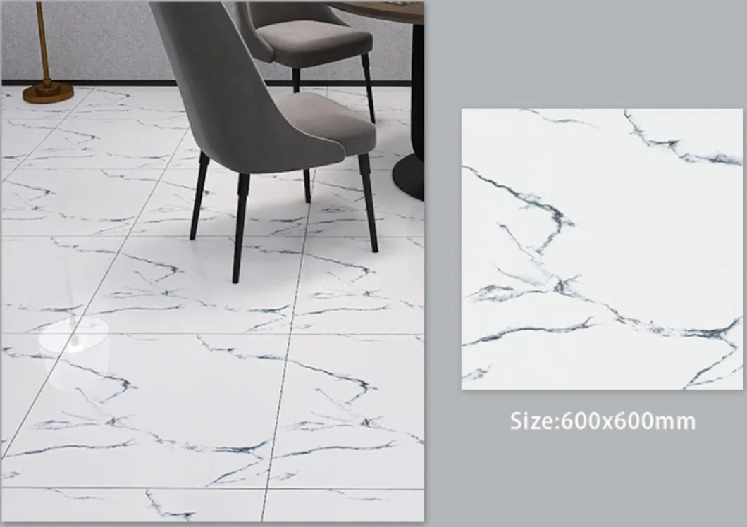 Cheap Price Grade AAA Porcelain Porcelanato 60X60 Floor Tiles Polish Grey Marble Effect Tiles