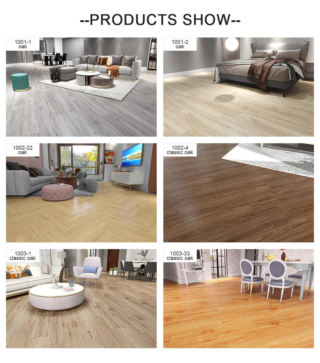 China High Quality Laminate Wood Flooring, Dark Brown Wood Grain, Fireproof