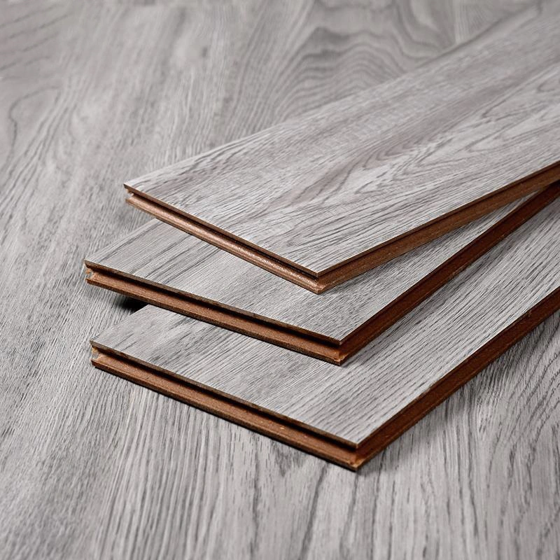 China High Quality Laminate Wood Flooring, Dark Brown Wood Grain, Fireproof