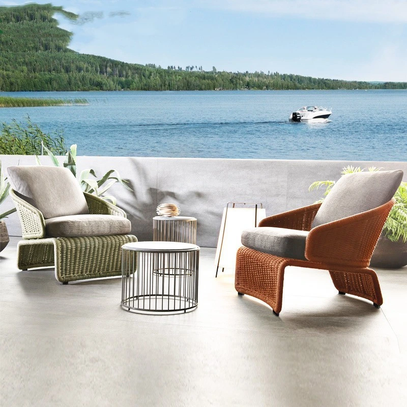 Simple Modern Leisure Courtyard Rattan Balconies Sofa Outdoor