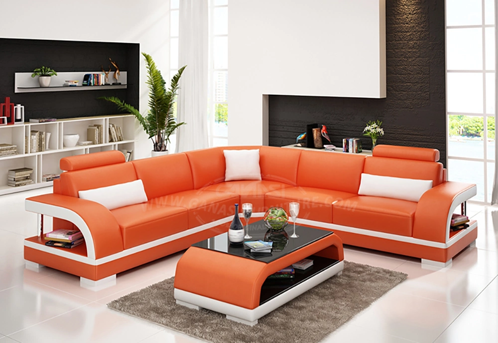 L Shape Dubai Sofa Furniture with Adjustable Headrests G8011B