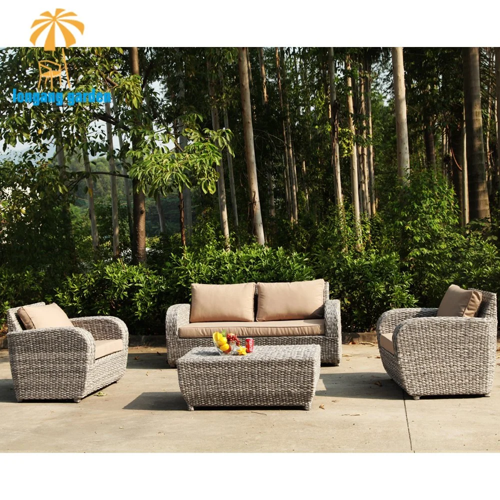 Customized Modern Garden Patio Hotel Home Balcony Living Room Villa Resort Project Furniture UV Resistance Outdoor Wicker Rattan Leisure Sofa