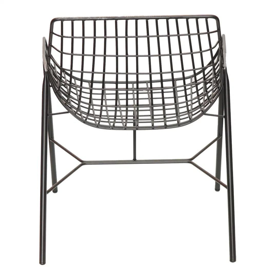 Super Sale Antique Vintage Wrought Cushioned Outdoor Chair Garden Furniture for Patio Backyard Dining Iron Wire Chair