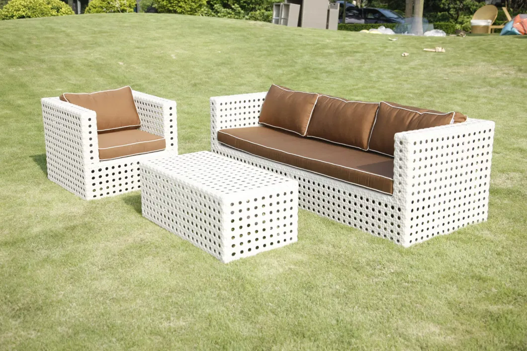 Modern Garden Terrace Waterproof Wicker Modular Lazy Lounge Furniture Set Patio Balcony Corner Outdoor Rattan Sofa Garden Set