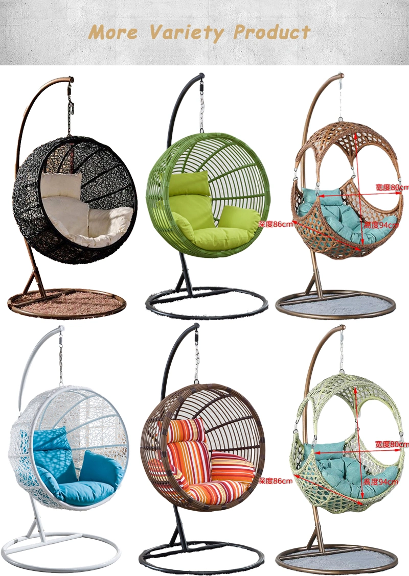 Outdoor Garden Patio Furniture Hammocks Hanging Rattan Swing Chair for Home Hotel Living Room