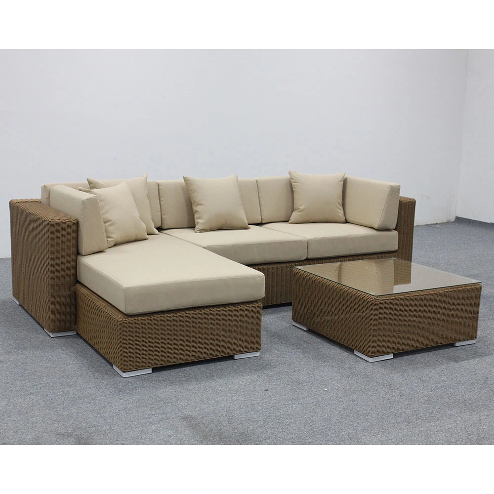 Hot Selling Outdoor PE Rattan Garden Furniture Rope Sofa Set