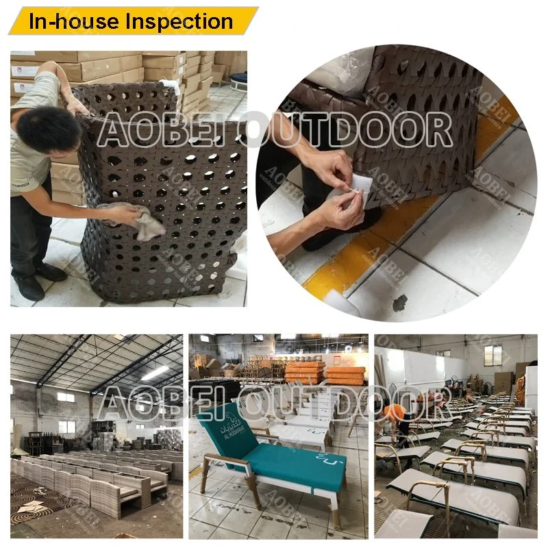 Modern Outdoor Patio Home Garden Exterior Hotel Villa Restaurant Aluminum Rope Weaving Leisure Lounge Set Sofa Furniture