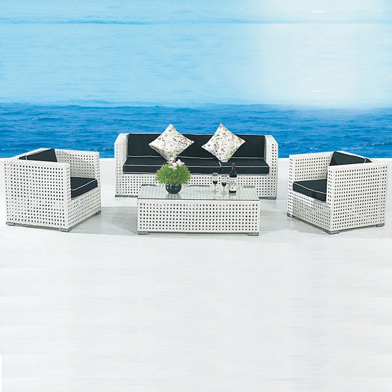 Modern Garden Terrace Waterproof Wicker Modular Lazy Lounge Furniture Set Patio Balcony Corner Outdoor Rattan Sofa Garden Set