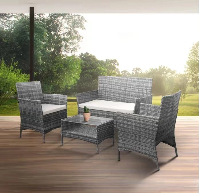 Cheap Outdoor Garden Rattan Furniture Four-Piece Sofa Sets