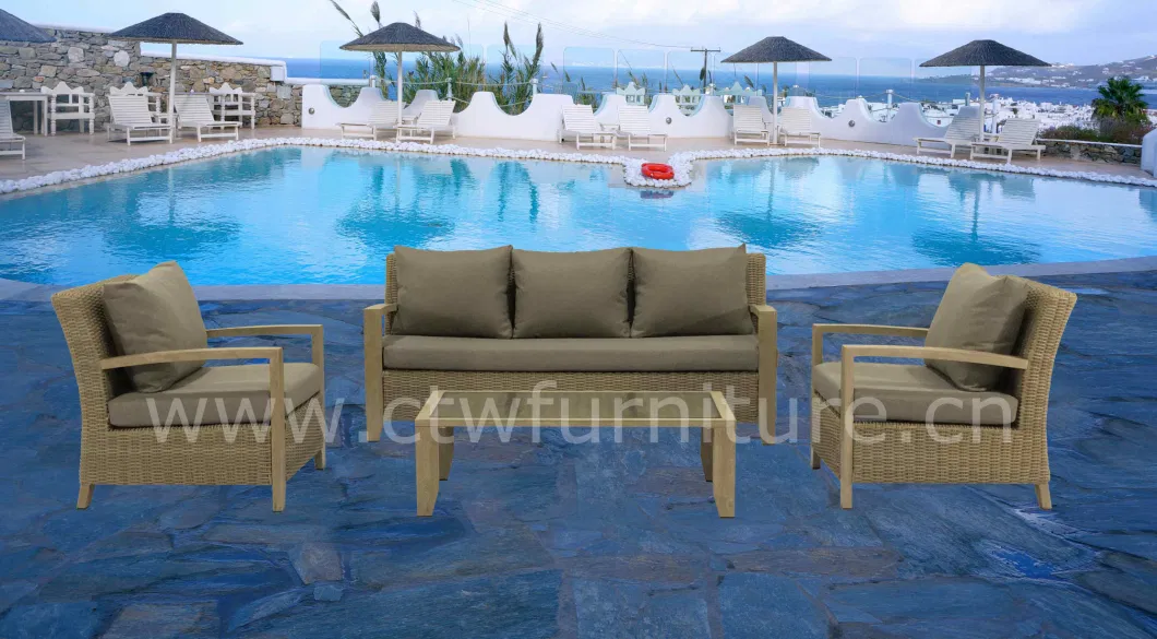 Hotel Quality Rattan Wicker Garden Sofa Set for Outdoor Comfort