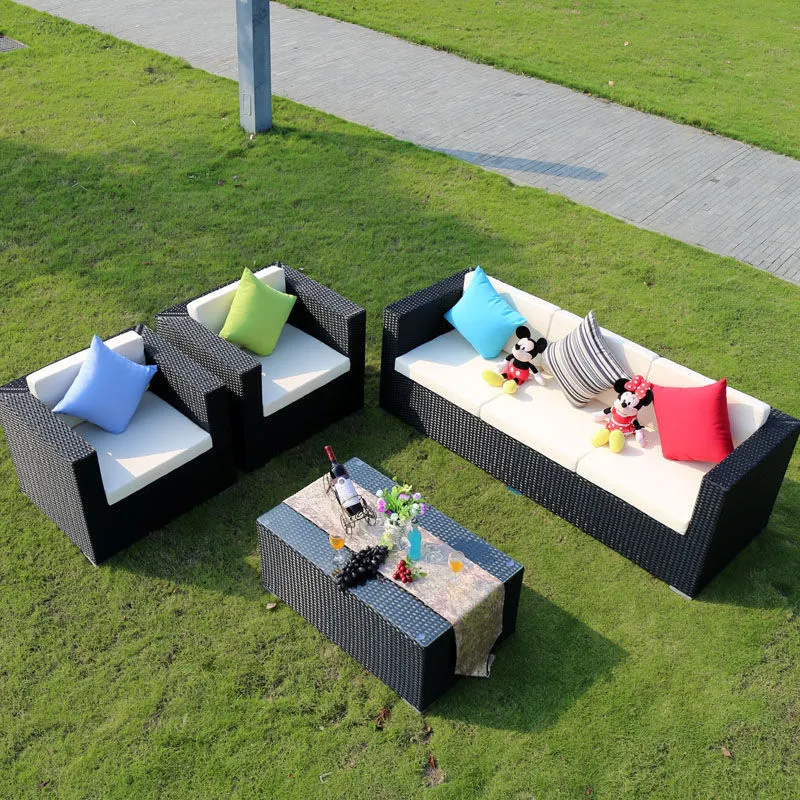 High Quality Circular Round Rattan Patio Furniture Sectional Big Outdoor Sofa