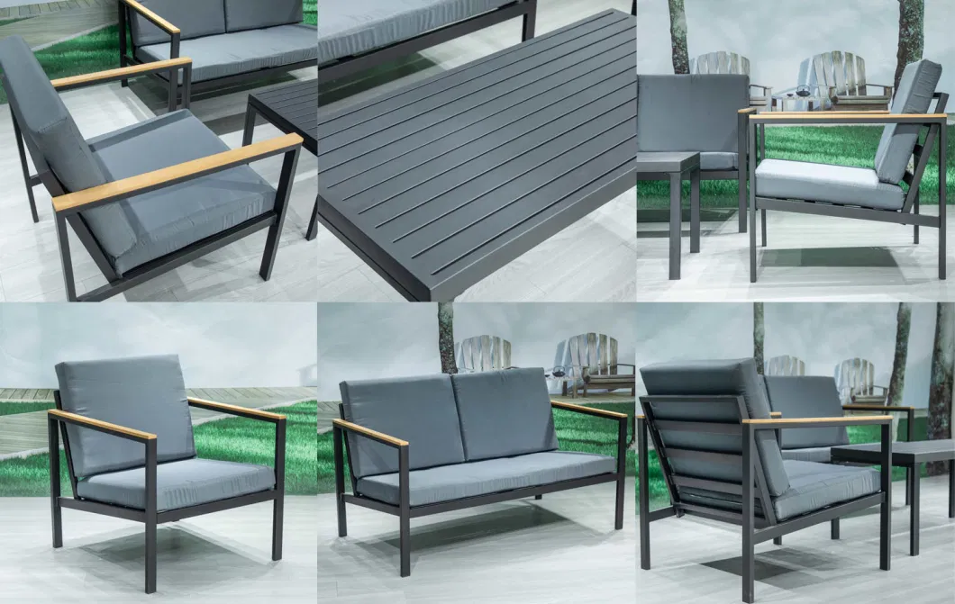 Modern Simple Terrace All Iron Sofa Four Piece Set