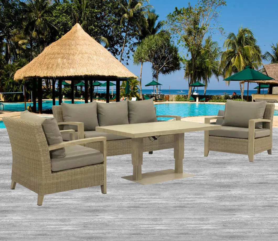 Hotel Quality Rattan Wicker Garden Sofa Set for Outdoor Comfort