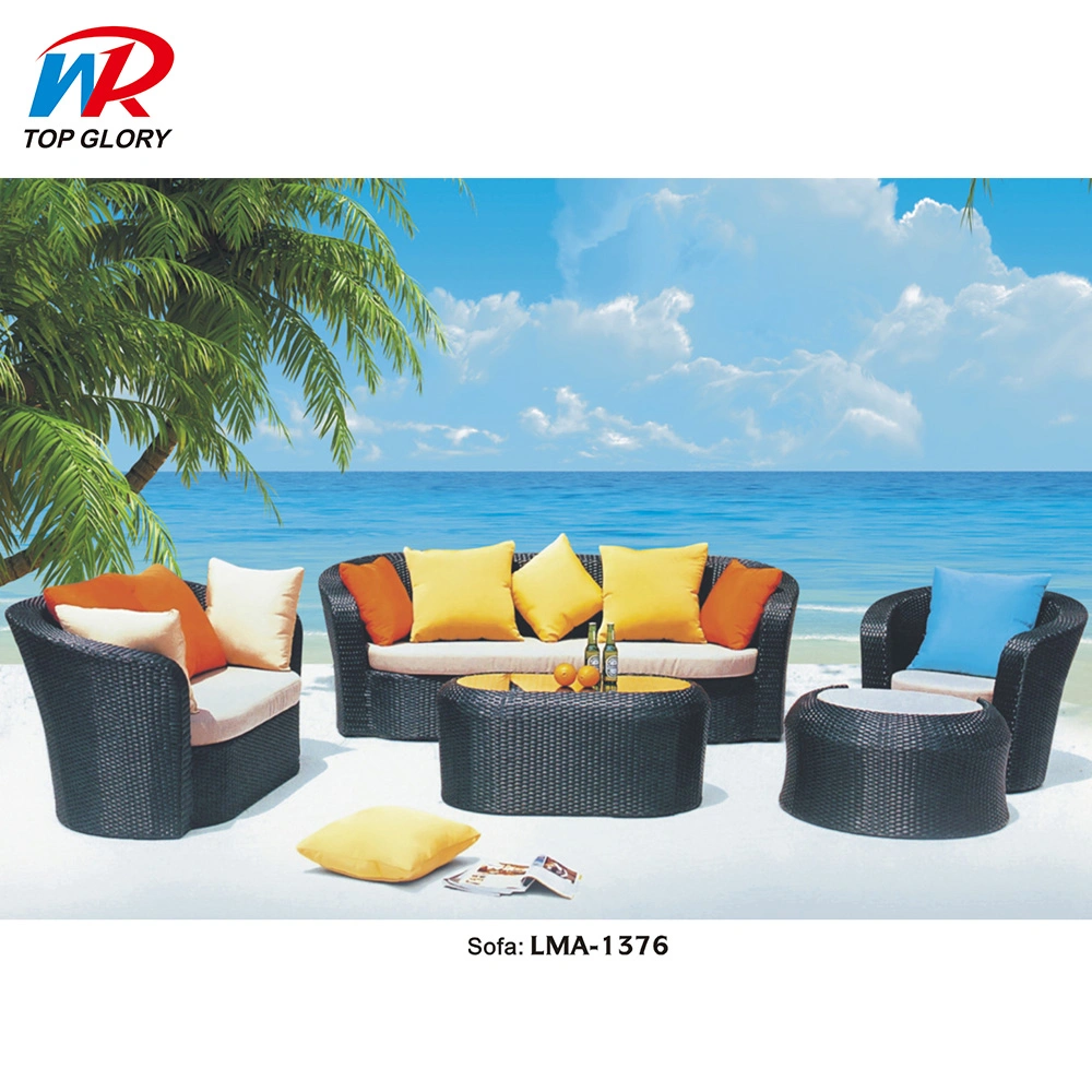 Wholesale China Garden Sofa Cheap Outdoor Wicker Furniture Rattan Sofa Set