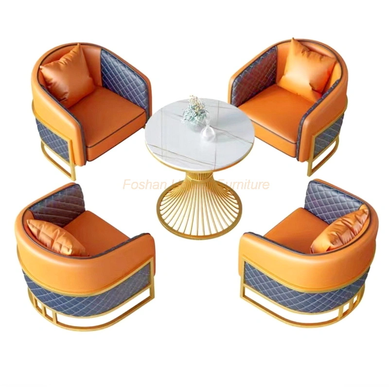 Leisure Sofa Chair and Coffee Table 1+2 Wholesale Market Chinese Outdoor Hotel Office Modern Home Living Room Furniture