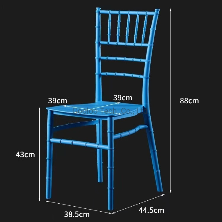 Basic Customization Ploypropylene Plastic Tiffany Wedding Events Dining Chiavari Chairs