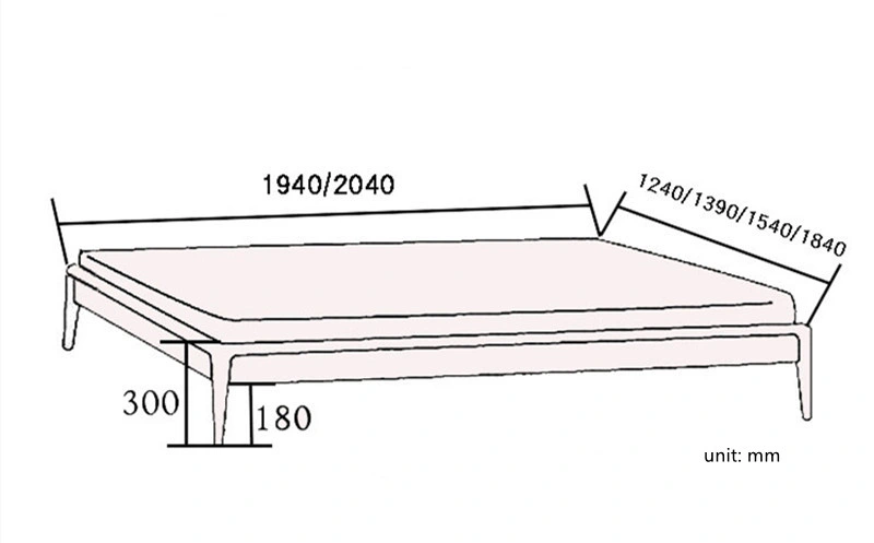 Nordic Style Solid Wood Black Walnut No Bedside Frame No Backrest Short Modern Minimalist Tatami Bed 0010
