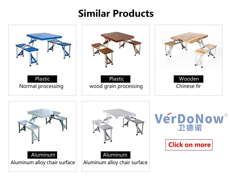 Extendable Wooden Square Outdoor Tables for Camping