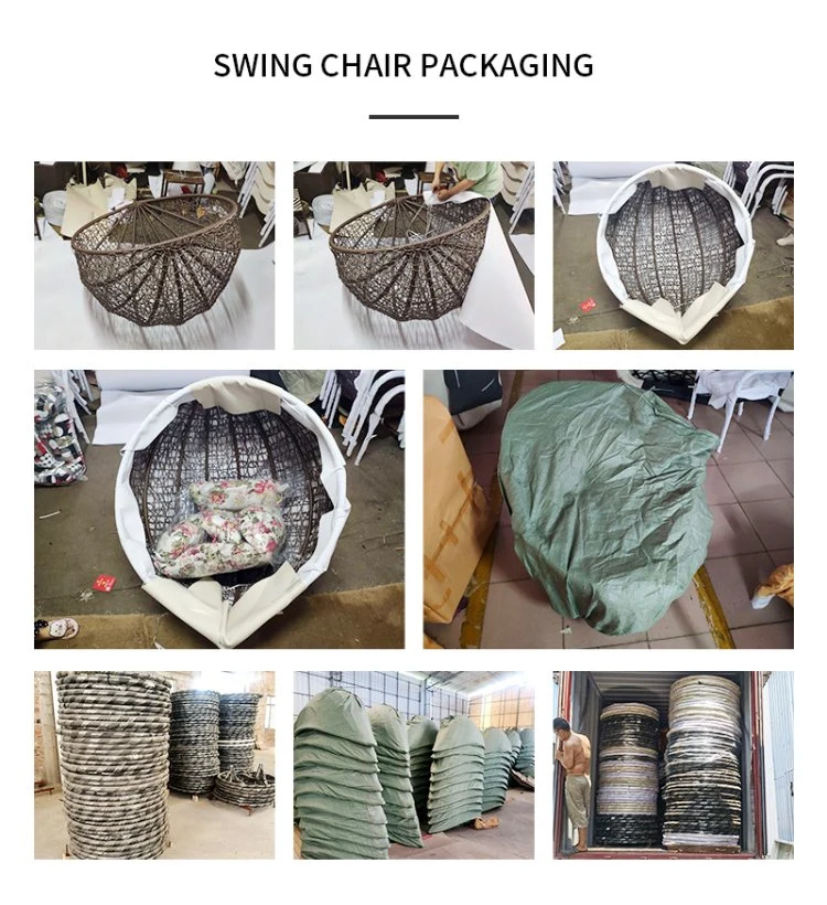 Stylish Confortable Customized Garden Indoor Rattan Hanging Egg Swing Chair