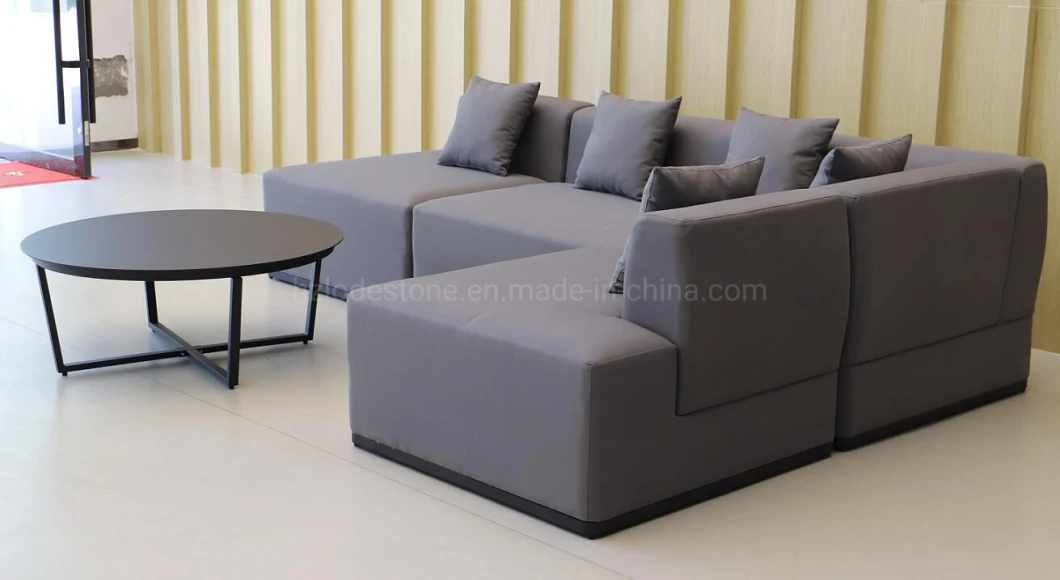 4PCS Modern New Style Garden Furniture Fabric Furniture Modular Sofa Set Aluminium Outdoor Faric Furniture